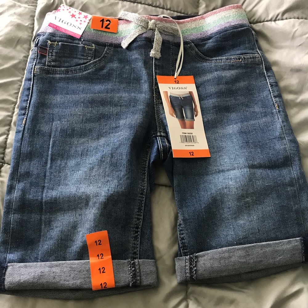 Vigors size 12 girls Bermuda jean shorts
